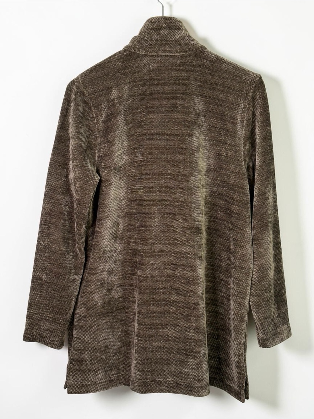 Soft Surroundings St. Germain Brown Velour Pullover Tunic Size L - Picture 4 of 8